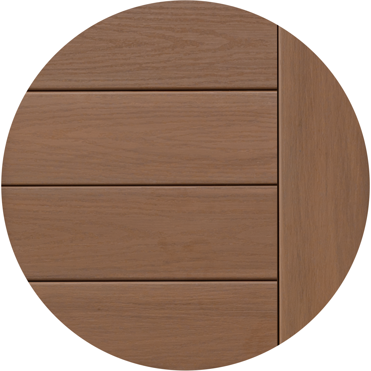 Warm medium brown PVC.